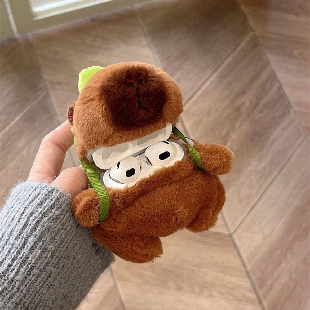Plush Earphone Bag Capybara Keychain New Bluetooth Earbuds Case