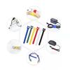 10Pcs Data Cable Storage Velcro Straps, Back-To-Back Self-Adhesive Cable Straps, Nylon Reusable Straps