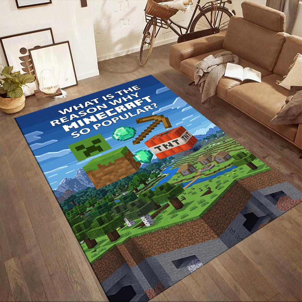 Minecraft 41 Floor Mat Design for Living Rooms Game Room Playrooms Decorate room Anti-slip Rug Anime Office Decor Gift for Festivals