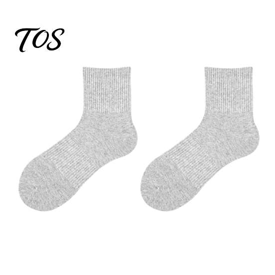 Moisture Wicking Cotton Socks 5 Pair Crew for Men Women, Extra Loose Ankle Sports Socks, Non-Binding Breathable Solid Color Versatile Athletic All Day