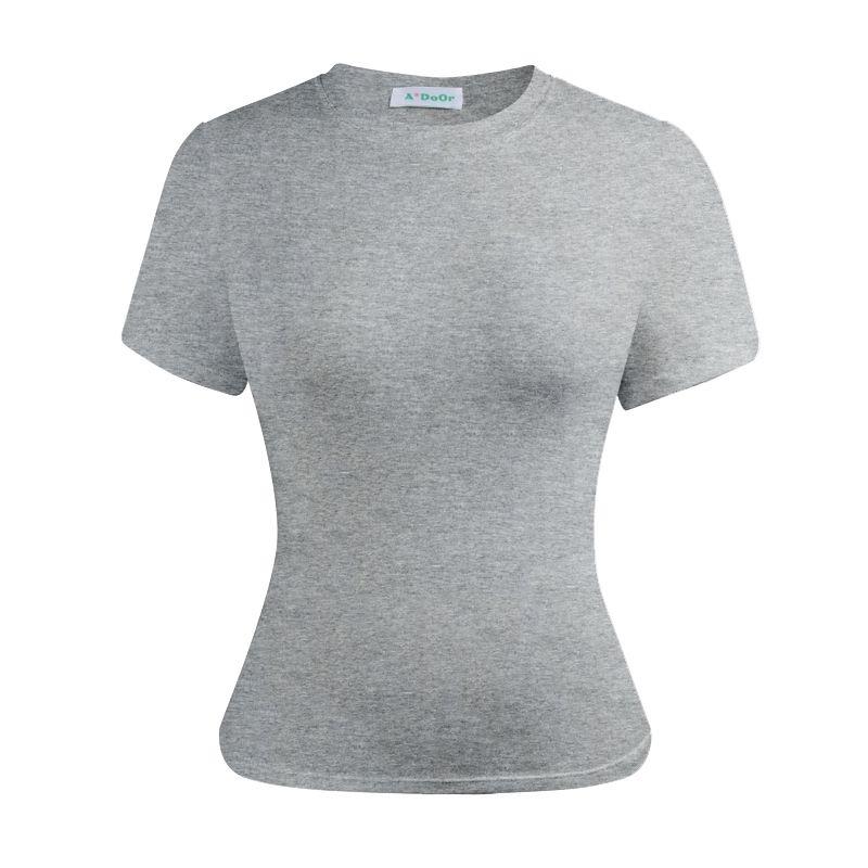 

Дверь 4-цветные песочные часы Базовый Слим Короткий рукав Melange gray new color S