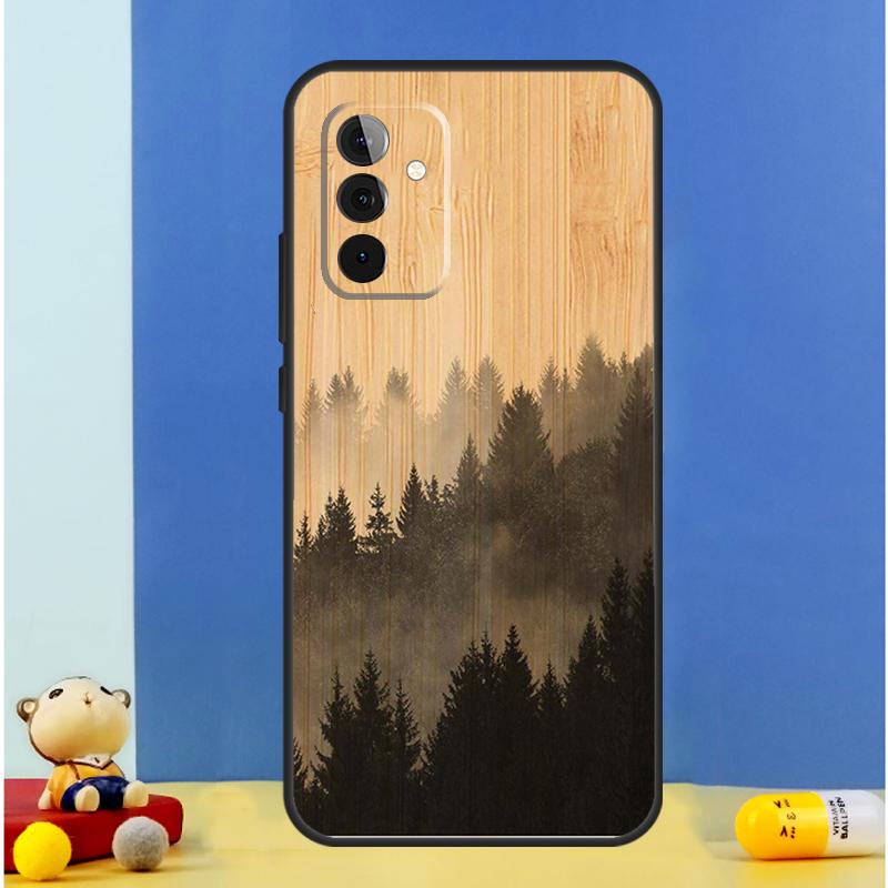 Tree Flower Bamboo Wood Case For Samsung Galaxy A14 A24 A34 A54 A53 A33 A13 A52 A32 A22 A12 A71 A51 A15 A25 Coque