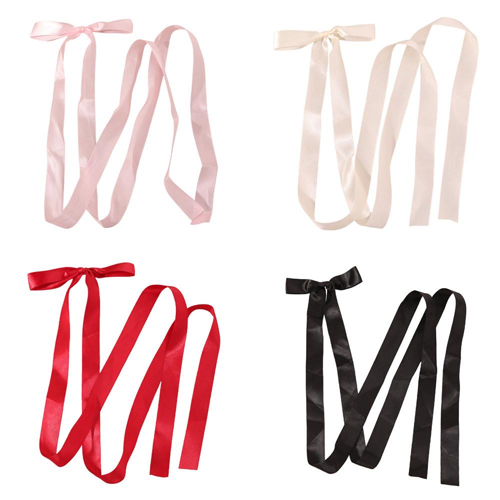 Satin Bowknot JK Hair Clip Ballet Style Hair Accessories Extra Long Ribbon Bow Hairpin  Ornament