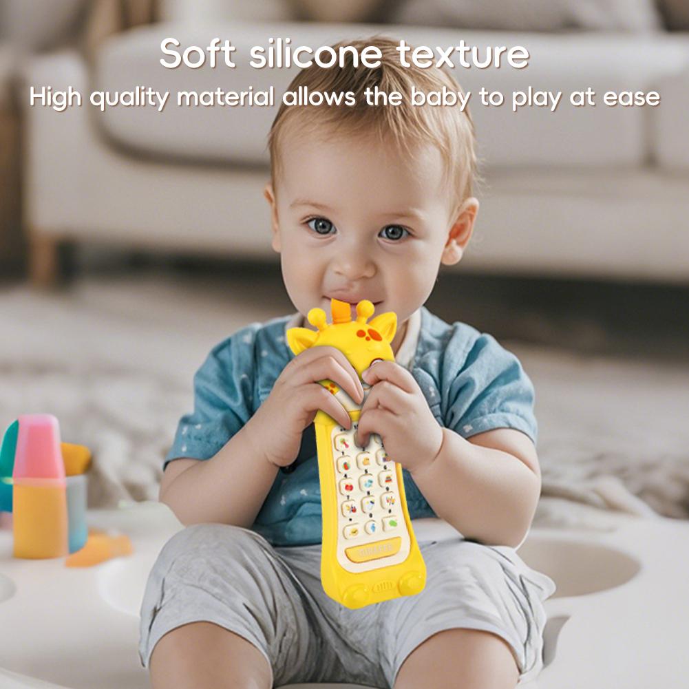 Baby Phone Toy Music Sound Telephone Sleeping Toys With Teether Simulation Phone Kids Infant Early Educational Toy Kids Gifts