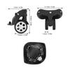 1 Pair Durable Mute Trolley Case Wheels Easy Installation Black Universal Casters Suitcase Caster Outdoor Supplies