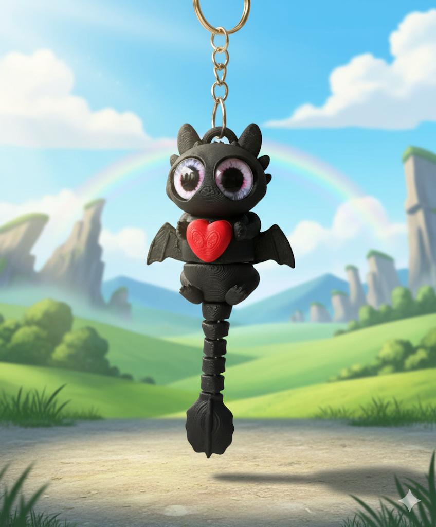 Keychain Toothless How To Train Your Dragon 3D 10 Cm