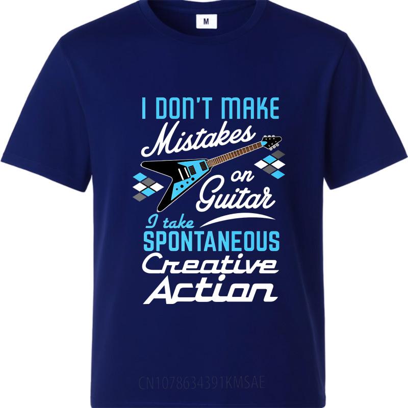 

Black Summer Man tshirt I Dont Make Mistakes On Guitar I Take Spontaneous Creative Action Short Sleeve Rock O Neck Tees 4XL