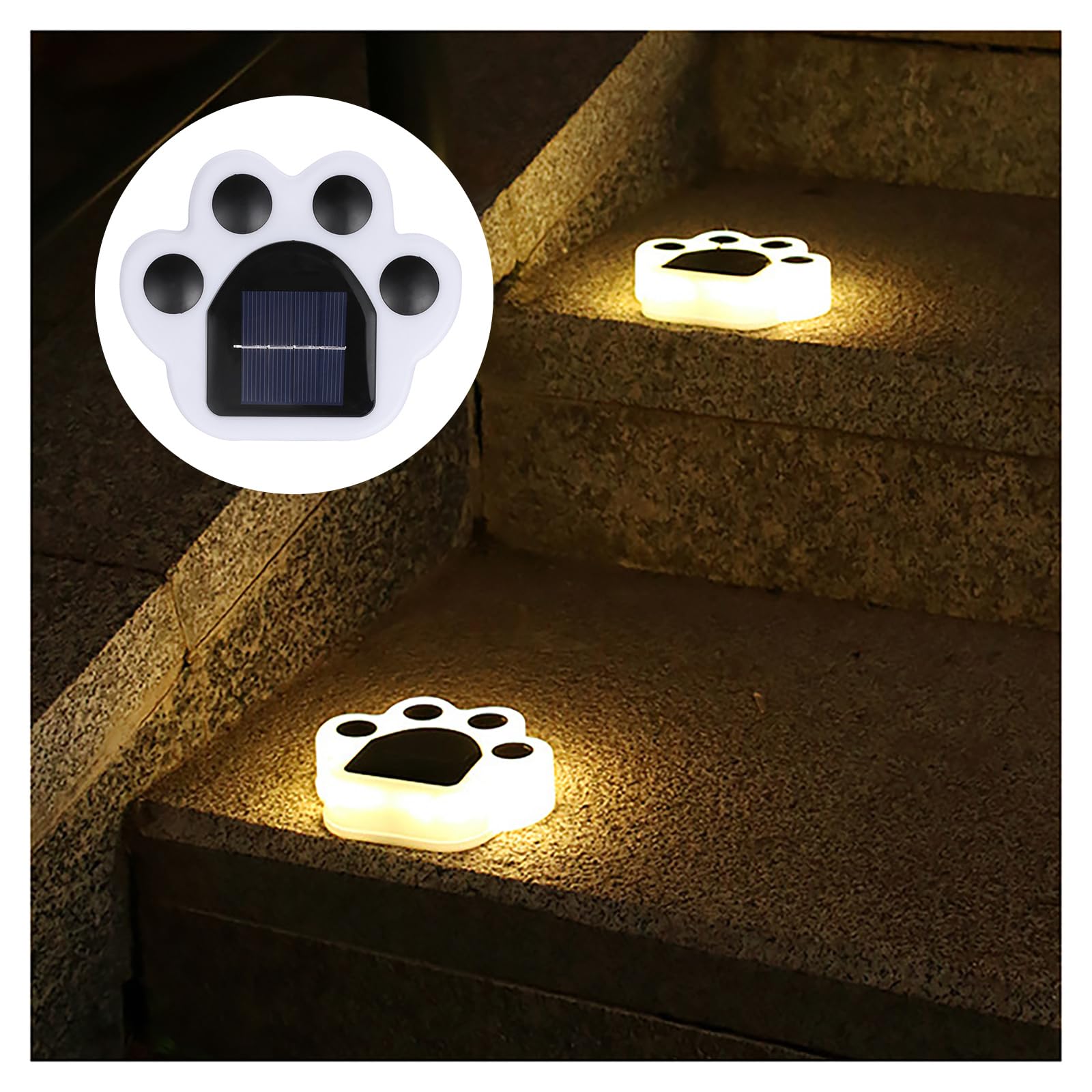 

Set of 2 Solar Garden Solar Stylish LED Outdoor Automatically Turns On at Dark and Off at Garden Step Deck Lights, Outdoor, Waterproof, Lights,