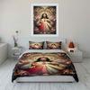 Sacred Heart and flowers. Bedding sets Duvet cover sets Duvet covers Pillowcases(1 * Duvet Cover 2 * Pillowcases without duvet insert)