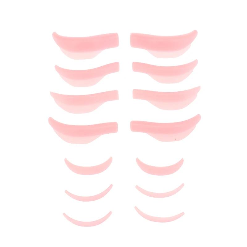 Wholesale  Eyelash Perming Pads 7Pairs Silicone Eyelashes Perming Curler Reusable Lash Lift Shield Pads Eyelash Lifting Tools