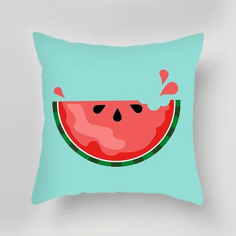 Watermelon Pattern Decorative Pillow Cover Car Sofa Square Cushion Pillow Cover