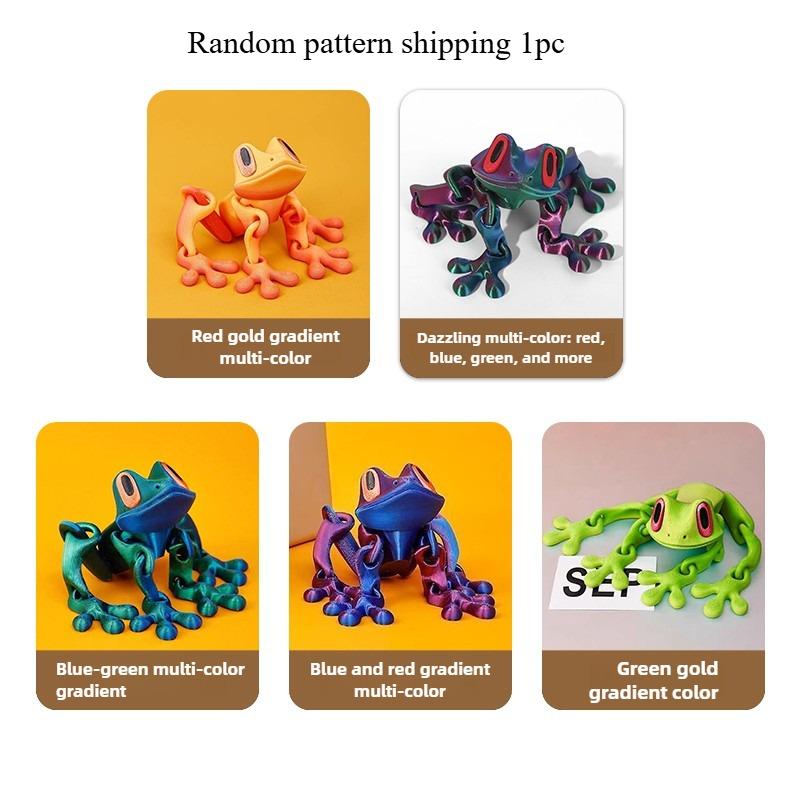 

3D Printed Magnetic Frog Fridge Magnet Movable Joint Glow in Dark Dragon Toy Fashionable Home Decor