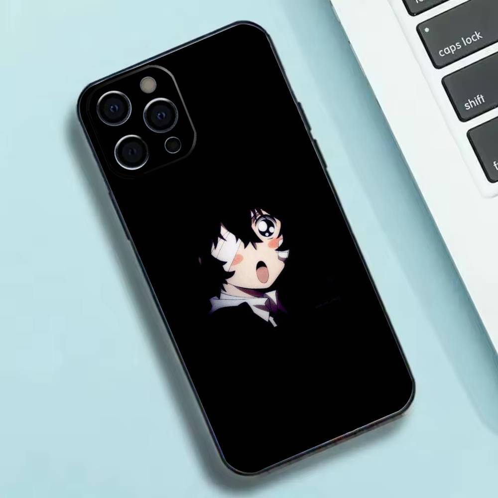 Anime Bungo Stray Dogs D-Dazai Osamu Phone Case For iPhone 17,16,15,14,13,12,11 X XR Plus,Soft Silicone Black Cover