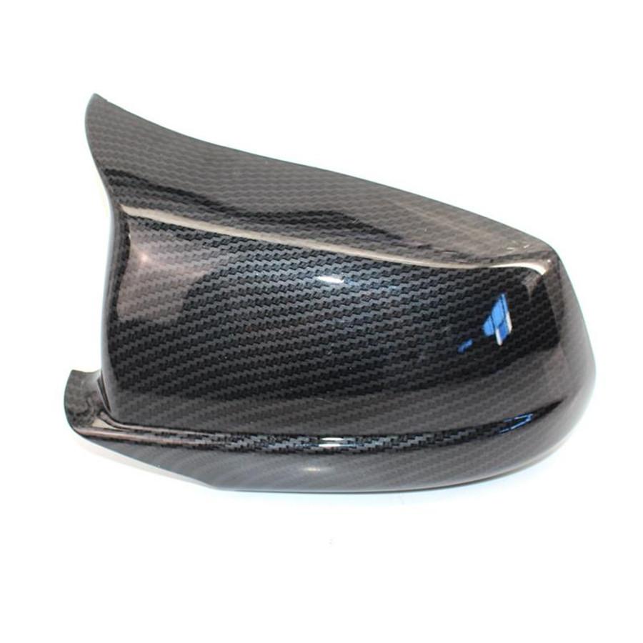 Carbon Fiber Look Door Side Wing Mirror Cover Cap For BMW 5 Series F10/F11/F18 Pre-LCI 2011-2013