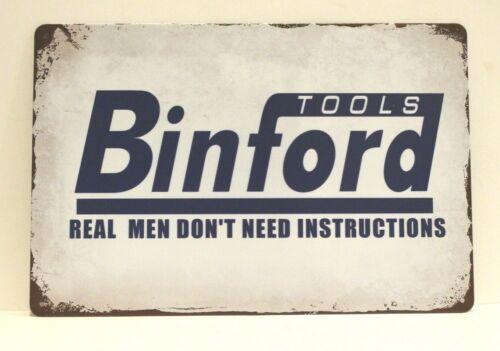 mBinford Tools Tin Sign Metal Real Men Dont Need Instruction Tim Allen Taylor XZAluminum 20x30cm(7.8x11.8inch)