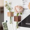 Solid Wood Magnetic Vase for Fresh Flowers and Single Stem Arrangements