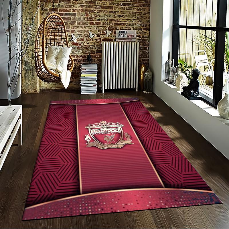 "Liverpool Football Club Logo Red Carpet for Home Decor Design" Suitable for use as an anti-slip for living room bedroom sofas