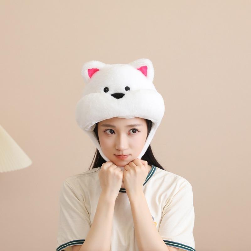 Halloween Cute West Highland Dog Head Hat, Photo Props, Cartoon Head Covers, Photo Props Performance Props