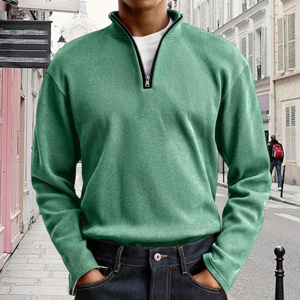 Men's Casual Pullover Lightweight Neck Sweatshirt Long Sleeve Shirts