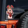 DM84#8.5x15cm Cute Anime Girl With Red Rabbit Ears Vinyl Car Sticker  Waterproof Vinyl Decal Car Accessories Decor