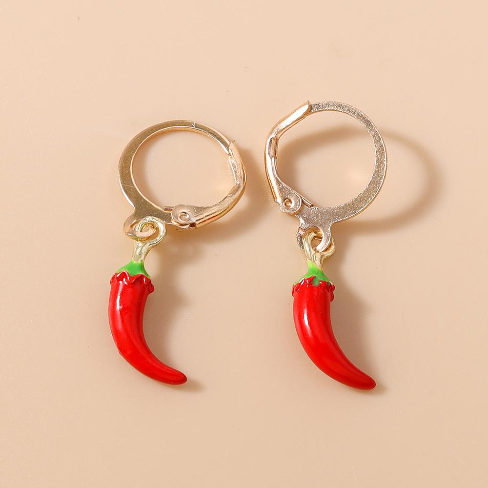 Cute Simulation Fruits Earrings for Women Grape Strawberry Apple Drop Earrings Girls Jewelry Gift