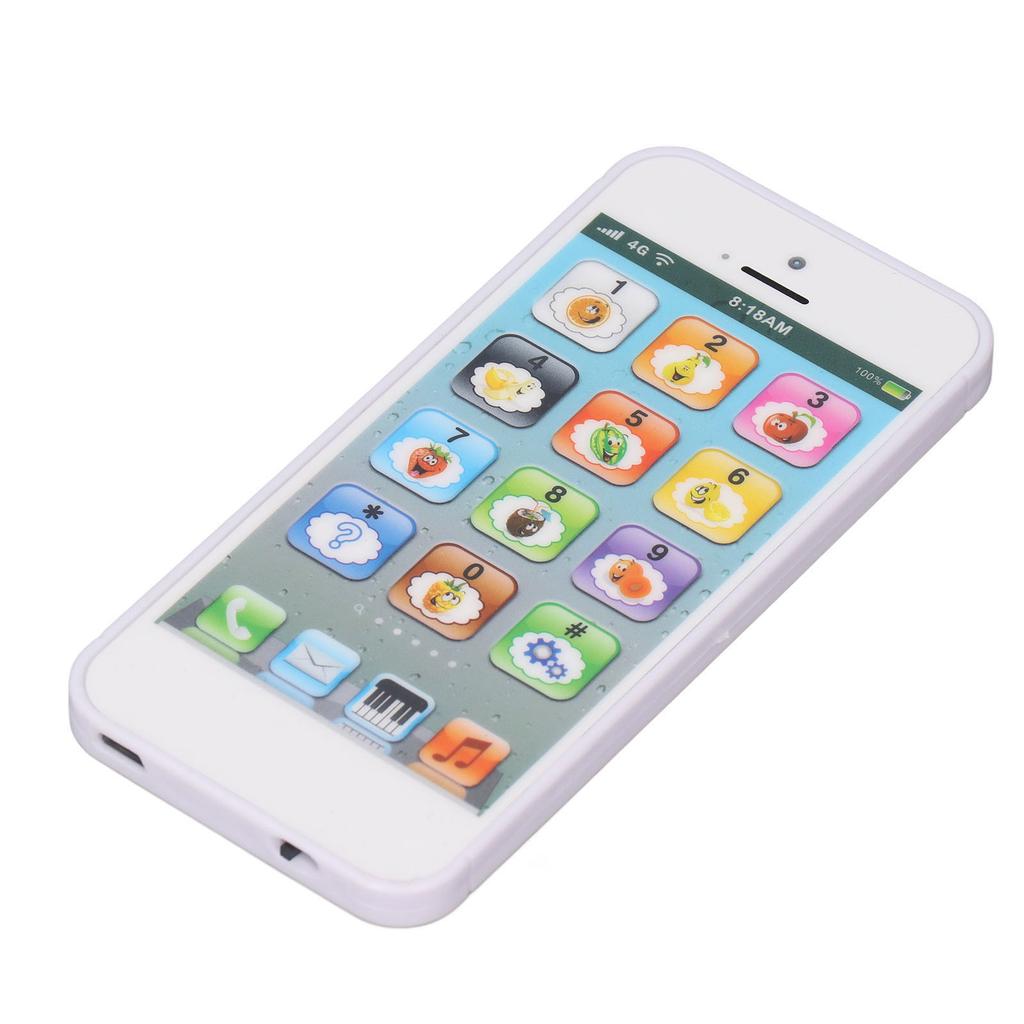 Telefon Lernmaschine Wiederaufladbar Frühe Bildung Simulation USB Lernen Spielen Handy Weiß