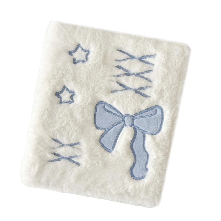 Plush Photocard Binder 6 Hole Pre-punched Photo Card Binder Sleeve 4 Pocket Card Sleeve for Photo Card Binder Album