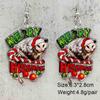 Cross-border Christmas Ornaments: Santa Claus & Gingerbread Man Acrylic Earrings