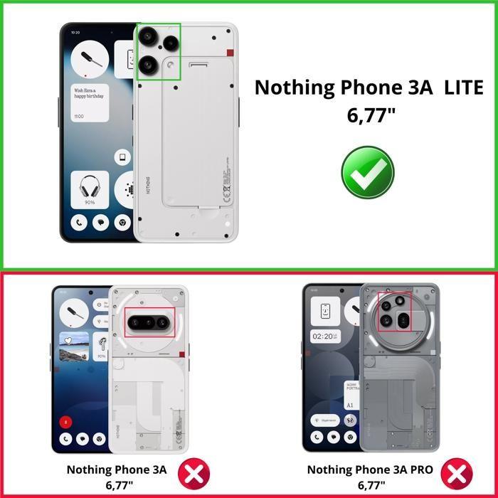 Tempered Glass for Nothing Phone 3a Lite [2-Pack] Phonillico® Screen Protector