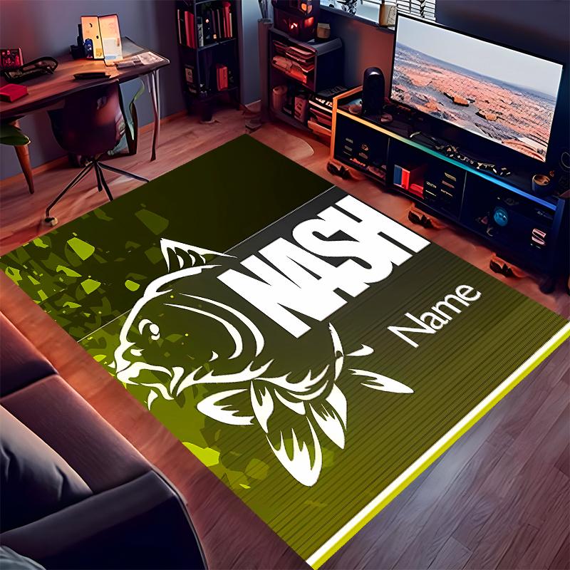 Custom personalization Nash logo Print Area Rug - Soft, Washable Non-Slip Indoor Mat,Living Room,Home&Office Decorative Rug