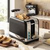 2-Slice Toaster with 7 Browning Levels, Reheat/Defrost/Cancel Functions, Warming Rack, 930 W