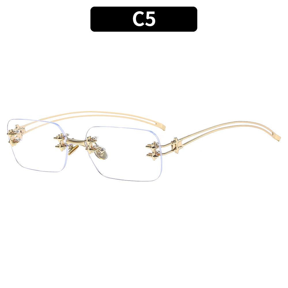 New Fashion Frameless Star  Sunglasses Trendy Sunscreen Punk Sun Glasses Personalized Photograph Tools Cat Walk Sunglasses