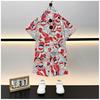 Trendy Boys' Street Style Summer Beachwear Two-Piece Set
