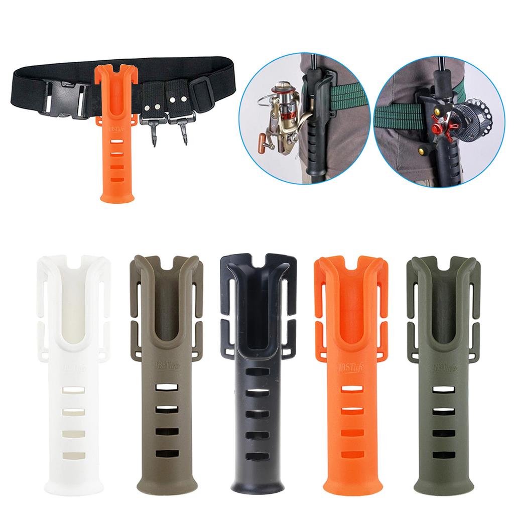 Multi-Function Nylon Belt Rod Holder Pole Inserter Fishing Rod Rack Quick Waist Holder Inserting Device for Marine Boat