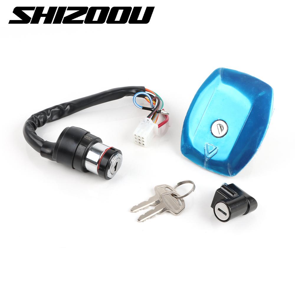 For Haojue Suzuki AX100  AX 100 Lock Set Motorcycle Ignition switch igntion lock set Tank Cap Lock Fuel Tank Lock
