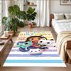 Anti‑Slip Crystal Velvet Floor Rug, Gabby's Dollhouse Design Carpet for Indoor Living Bedroom Home Decoration