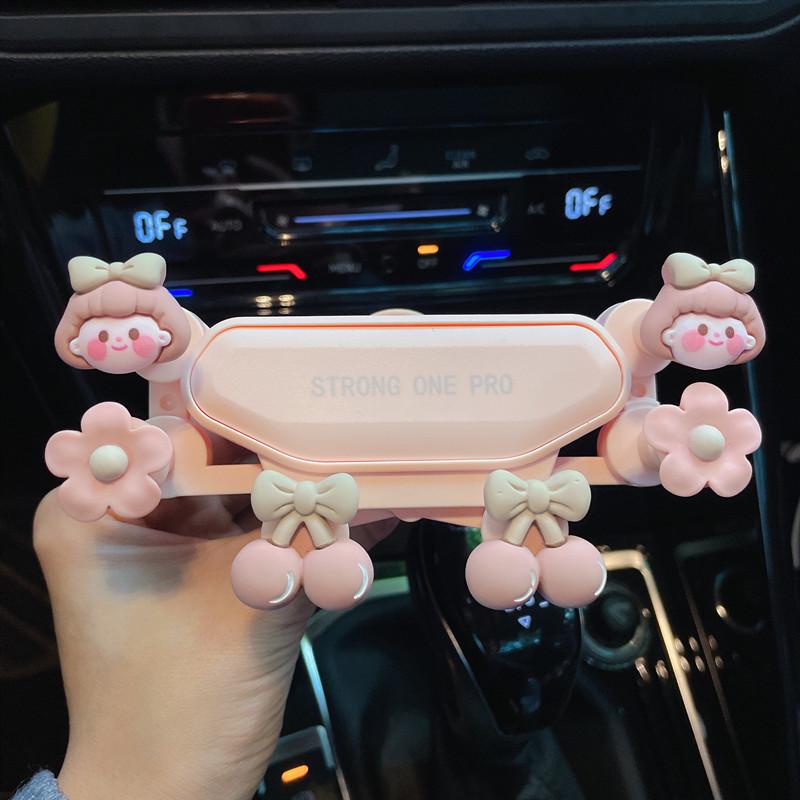 2025 Cartoon Phone Holder: Cute, Anti-Shake Car Vent Mount for Women