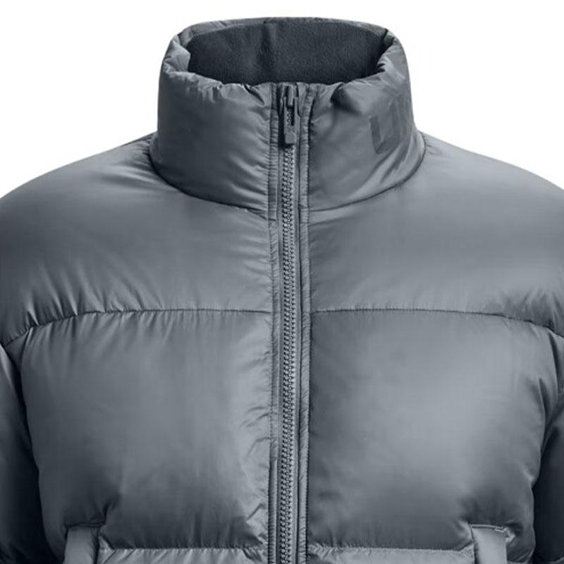 Under Armour ColdGear Infrared Solid Stand Collar Training Down Jacket Men Outerwear Gray 1378828-002