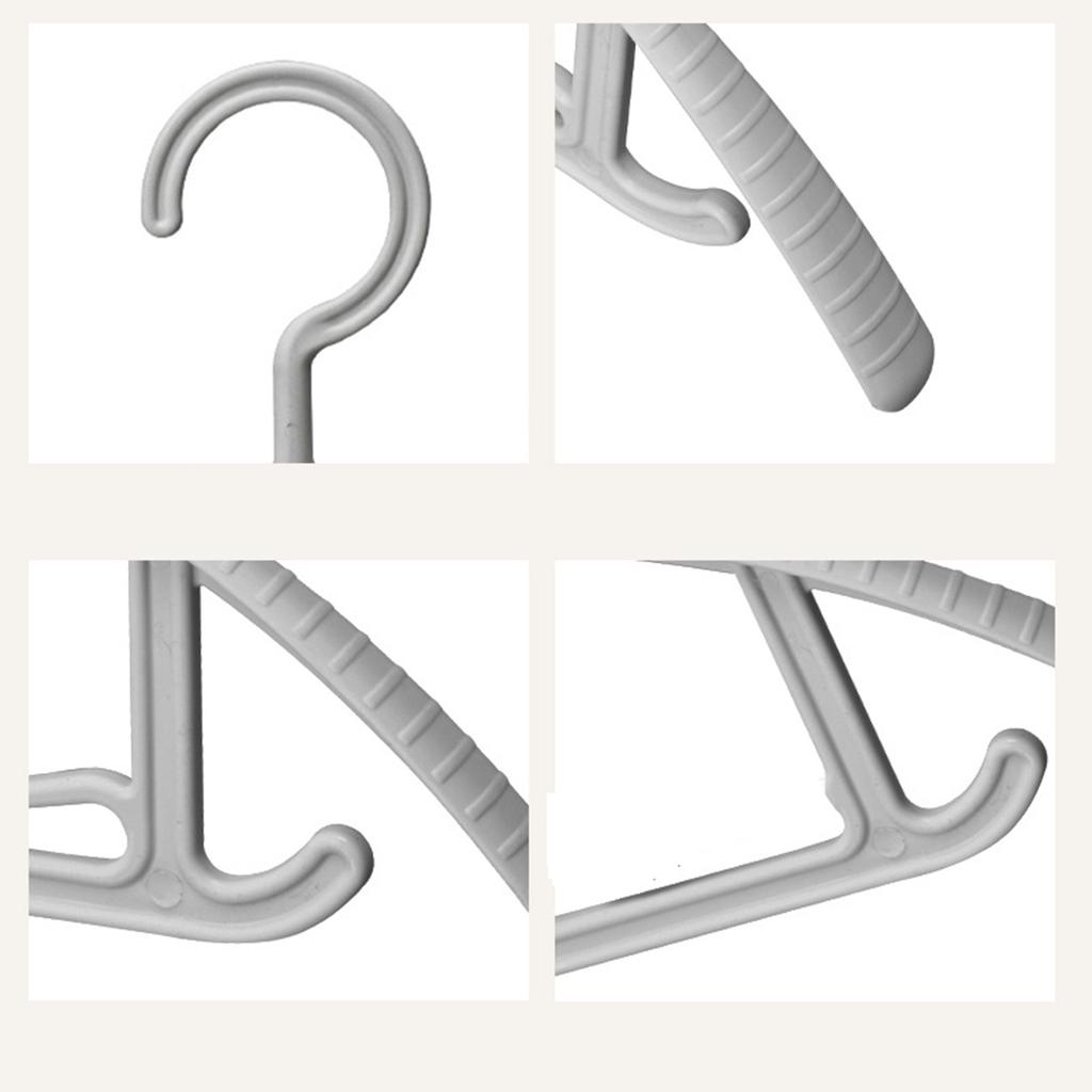 10pc Unmarked Anti-slip Clothes Hanger Dormitory Bed Clothes Hanger Household Thick Clothes Stand Adult Plastic Clothes Support Clothes Drying Rack