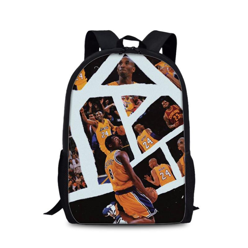 Sac à dos d'université Kobe Bryant en matériau nylon pour un usage quotidien et les activités sportives
