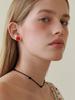 Love Me Monster Satin Rose Earrings