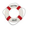 Nautical Life Ring Buoy Welcome Aboard Cloth Decorative Home Wall Hanging Decor Ornament Mediterranean Style Home Decoration