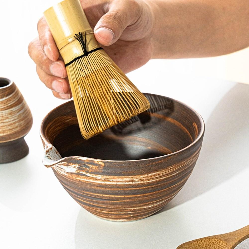 with Pouring Spout Matcha Whisk Holder Cross Grain Japanese Tea Set Matcha Making Kit  Tea Lovers