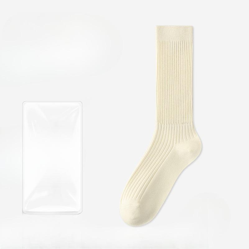 

Female Autumn and Winter Leisure All Match Solid Color Anti Pilling Boneless Long Tube Pile Cotton Socks 1 pair
