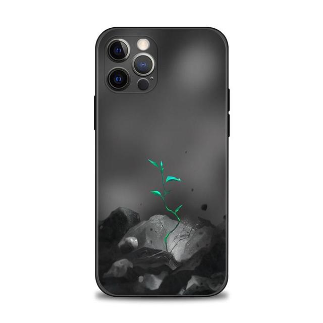 Handyhülle für Apple Iphone 14 13 12 11 Pro Max 13 12 Mini Xs Max Xr X 7 8 6 6s Plus Cover Shell Rose Tulip Green Shoots Flowers