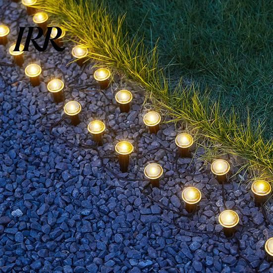 Decorative Solar Outdoor Lights 15 Pcs Mini Ground LED Flat Landscape Lighting Waterproof Small Walkway Garden with Auto On/Off for Pathway Yard