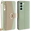 For Infinix Hot 50 5G Case Mirror Wallet Leather Phone Cover with Chain Shoulder Strap