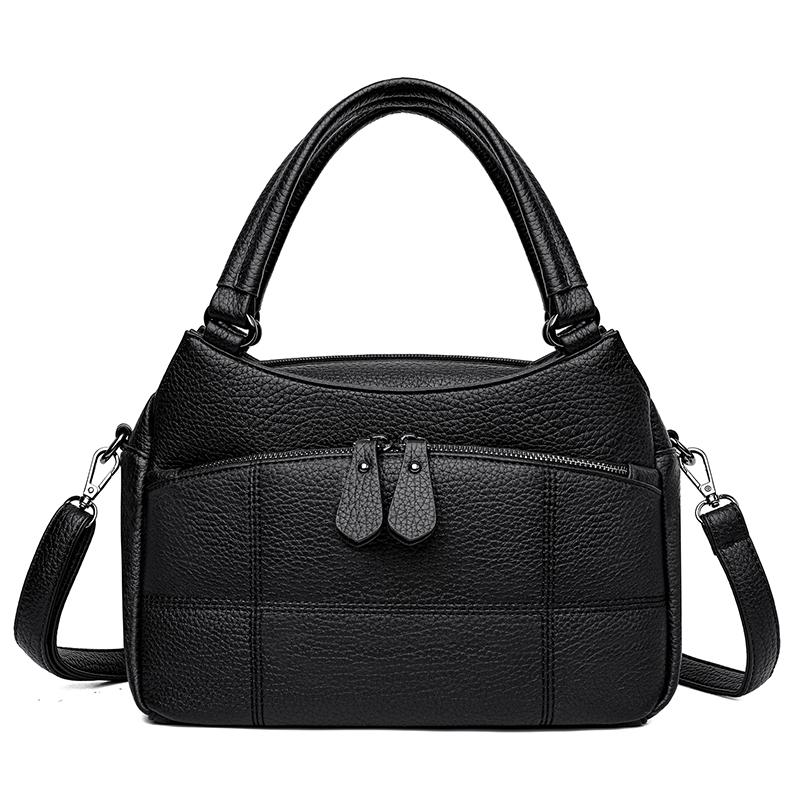 

Women s Handbags Trend Designer Female Leather Shoulder Bags 2026 Luxury Brand Ladies Hand Bags Large Capacity Shopping Bag Sac чёрный