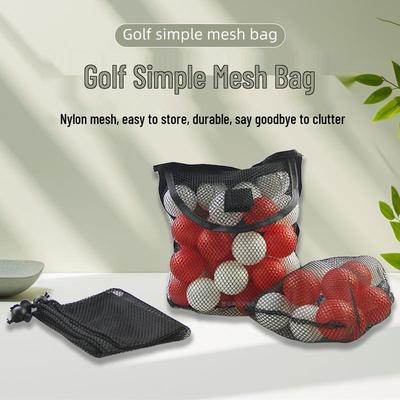 Durable Nylon Mesh Golf Drawstring Bag with Velcro for Easy Storage and Anti-Aging Protection