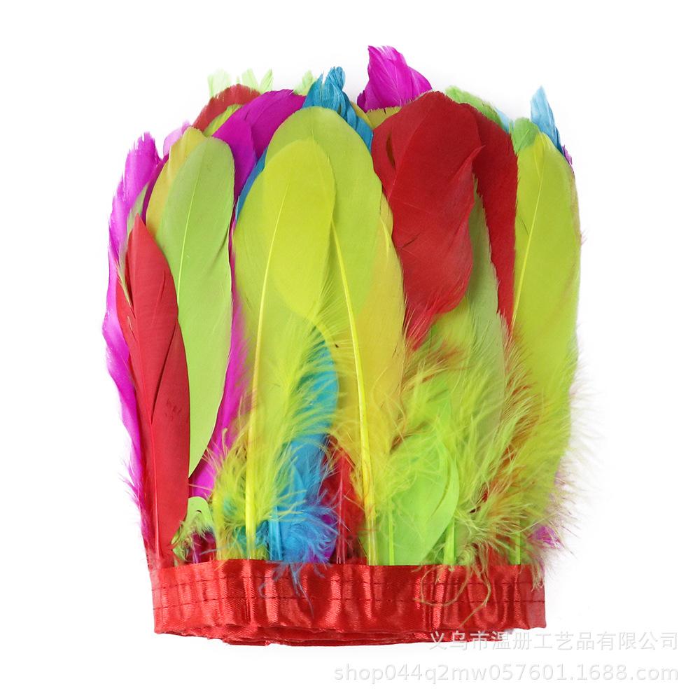 Natural Color Goose Feather Big Floating Cloth Edge Clothing Accessories 2 Meters A Pack Of Feather Cloth Belt Diy New